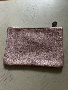 NEW IPSY Dec '21 Metallic Pink Glittery Faux Leather Glam Bag